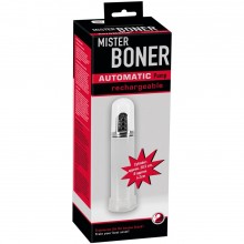Помпа для пениса автоматическая «Mister Boner» от компании You 2 Toys, цвет прозрачный, 5885470000, бренд Orion, длина 32 см., со скидкой