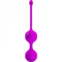 Вагинальные шарики на сцепке «Kegel Tighten Up II» из коллекции Pretty Love, цвет фиолетовый, BI-014491, бренд Baile, из материала силикон, длина 16.3 см., со скидкой