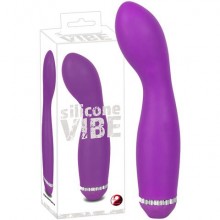 Изогнутый женский вибратор «Silicone Vibe» для точки G от компании You 2 Toys, цвет фиолетовый, 5899770000, бренд Orion, длина 22.5 см.
