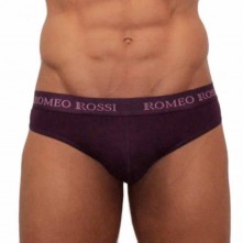 Классические мужские стринги на резинке от компании Romeo Rossi, цвет фиолетовый, размер L, RR1006-5-L, из материала микромодал, со скидкой