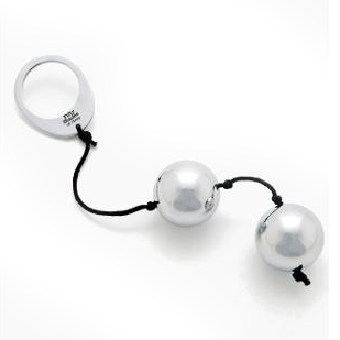 Металлические шарики «Fifty Shades of Grey Metal Ben Wa Balls», цвет серебристый, FS40174, длина 21.6 см., со скидкой