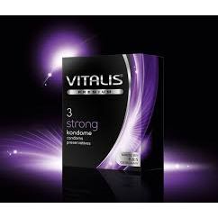 Презервативы Vitalis Premium «Strong» - сверхпрочные, упаковка 3 шт, 273, бренд R&S Consumer Goods GmbH, длина 18 см., со скидкой
