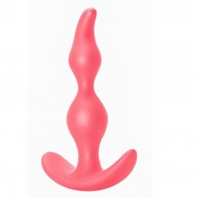 Анальная пробка «Bent Anal Plug Pink» от компании Lola Toys, коллекция First Time, цвет розовый, 5002-01lola, бренд Lola Games, из материала силикон, длина 13 см., со скидкой