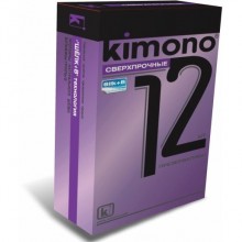 Утолщенные презервативы «Kimono» со сверхпрочной текстурой, упаковка 12 шт, СВЕРХПРОЧНЫЕ № 12