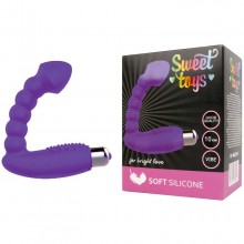 Универсальный стимулятор унисекс с вибрацией от компании Sweet Toys, цвет фиолетовый, st-40139-3, из материала силикон, длина 10 см., со скидкой