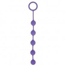 Цепочка анальная на силиконовой сцепке от компании Sweet Toys, цвет фиолетовый, st-40180-5, длина 23 см., со скидкой