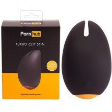 Клиторальный женский вибратор «Turbo Clit Stim» от мирового бренда PornHub, цвет черный, 94590, из материала Силикон, длина 9.8 см., со скидкой