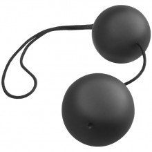 Анальные шарики из силикона Vibro Balls, цвет черный, PipeDream PD4641-23, из материала пластик АБС, длина 11.4 см., со скидкой