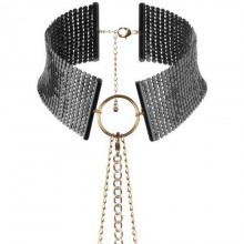Ошейник из металлической сетки «Desir Metallique Collar» от компании Bijoux Indiscrets, цвет черный, размер OS, 0144, One Size (Р 42-48), со скидкой