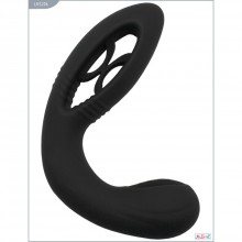 Эргономичный вибромассажер простаты от компании Baile - «Flexible Fabulous Vibration Frequency», цвет черный, lks206, длина 10.5 см.