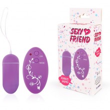 Виброяйцо с дистанционным управлением от компании Sexy Friend, цвет фиолетовый, sf-70196-5, длина 7.9 см., со скидкой