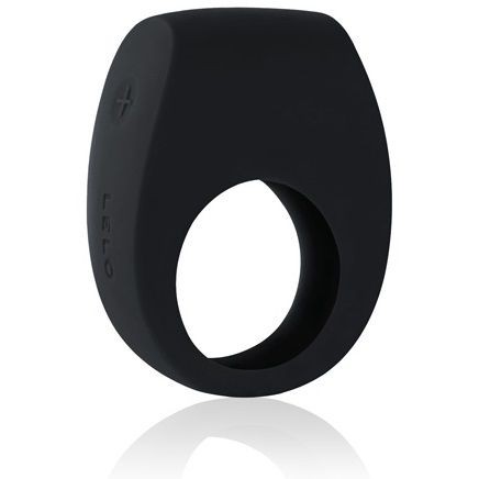 Эрекционное кольцо премиум класса с вибрацией «Tor 2» от компании Lelo, цвет черный, LEL1127, из материала силикон, длина 6 см., со скидкой