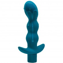 Анальный вибростимулятор с гибким ограничителем «Naughty Aquamarine» из коллекции Spice It Up от Lola Toys, цвет голубой, 8012-03Lola, бренд Lola Games, длина 10.5 см., со скидкой