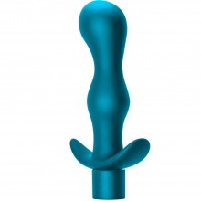 Анальный массажер с вибрацией на гибком ограничителе «Passion Aquamarine» из коллекции Spice It Up от Lola Toys, цвет голубой, 8004-03Lola, бренд Lola Games, длина 11 см., со скидкой