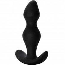Эргономичная анальная пробка с гибким основанием «Fantasy Black» из коллекции Spice It Up от Lola Toys, цвет черный, 8006-01lola, длина 10.5 см., со скидкой