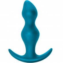 Эргономичная анальная пробка «Spice It Up Fantasy Dark Aquamarine» с гибким основанием, цвет голубой, Lola Toys 8006-03lola, из материала силикон, длина 12.5 см., со скидкой