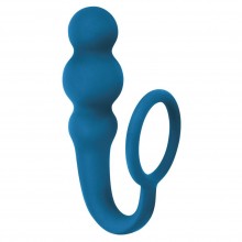 Анальная пробка с эрекционным кольцом «Legend Aquamarine» из коллекции Spice It Up от Lola Toys, цвет голубой, 8001-03Lola, из материала силикон, длина 10 см., со скидкой