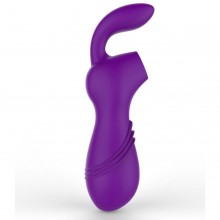 Вакуумный стимулятор клитора «Venera» с вагинальным отростком от компании RestArt, цвет фиолетовый, RA-318, из материала силикон, со скидкой