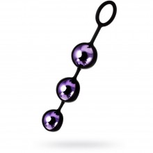 Тройные вагинальные шарики со смещенным центром тяжести от ToyFa A-Toys, цвет фиолетовый, 764009, длина 18.5 см., со скидкой