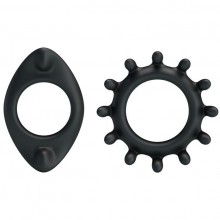 Набор из двух эрекционных колец «Ring» от компании Baile, цвет черный, BI-0210161, длина 5.6 см.