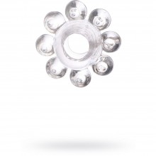Гелевое эрекционное кольцо-цветок от компании ToyFa, цвет прозрачный, 818001-1, длина 1.8 см., со скидкой