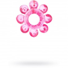 Гелевое эрекционное кольцо-цветок от компании ToyFa, цвет розовый, 818001-3, из материала ПВХ, длина 1.8 см., со скидкой