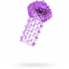 Вибронасадка со стимулирующей поверхностью от компании ToyFa, цвет фиолетовый, 818036-4, длина 6.5 см., со скидкой