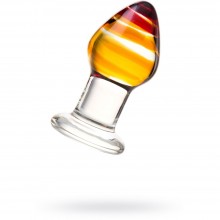 Стеклянная анальная пробка-стимулятор от компании Sexus Glass, цвет прозрачный, 912027, длина 8.5 см., со скидкой