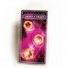 Набор эрекционных колец от компании Джага-Джага, цвет телесный, 6000-00 CD DD, диаметр 1.5 см., со скидкой
