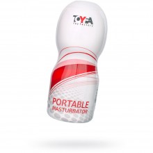 Портативный мастурбатор-ротик в удобной колбе от компании ToyFa, цвет телесный, 963007, из материала TPE, длина 12 см.