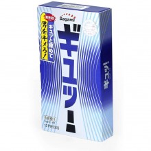 Презервативы «6 FIT V» с волнообразной текстурой от компании Sagami, упаковка - 12 шт., цвет прозрачный, длина 19 см.