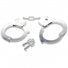 Наручники с ключами «Official Handcuffs» из коллекции Fetish Fantasy Series от PipeDream, цвет серебристый, размер OS, PD3805-00, из материала металл, One Size (Р 42-48), со скидкой