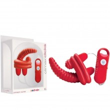 Мини-вибратор с 7 функциями «Climax Clicks» от компании Topco Sales, цвет красный, 810267, длина 11.5 см., со скидкой