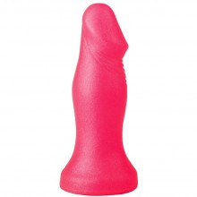Гелевый анальный фаллоимитатор с ограничительным основанием LoveToy, цвет розовый, 438000, длина 14 см., со скидкой