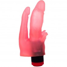 Двойной анально-вагинальный вибратор с лепестками от компании Биоклон, цвет розовый, 224900, длина 17 см., со скидкой