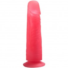 Гелевый фаллоимитатор на подошве-присоске от компании Биоклон, цвет розовый, 211100, бренд LoveToy А-Полимер, длина 17.5 см., со скидкой