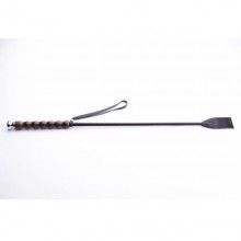 БДСМ стек с фигурной ручкой от компании СК-Визит, цвет черный, 3032-1, длина 62 см., со скидкой