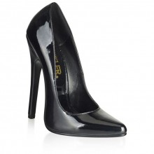 Лаковые фетиш-туфли на высокой шпильке «X-Treme» от компании Hustler Shoes, цвет черный, размер 36, HFW-207-BLK, из материала ПВХ, 36 размер