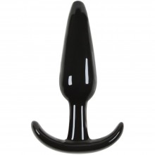 Гладкая анальная пробка из коллекции Jelly Rancher «T-Plug Smooth» от компании NS Novelties, цвет черный, NSN-0451-13, длина 10.9 см., со скидкой