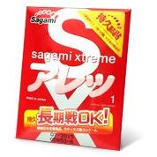 Утолщенный пролонгирующий презерватив Sagami «Xtreme FEEL LONG» с точками, упаковка 1 шт., длина 19 см., со скидкой