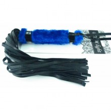 Нежная плеть с мехом «BDSM Light» от компании БДСМ Арсенал, цвет синий, 740003ars, длина 43 см., со скидкой