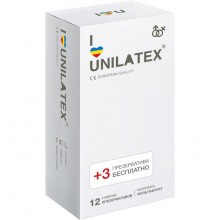 Разноцветные ароматизированные презервативы «Unilatex Multifruit», упаковка 12 шт. + 3 шт. в подарок, длина 19 см., со скидкой