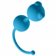 Классические вагинальные шарики из серии Emotions - «Foxy» от компании Lola Toys, цвет голубой, 4001-03Lola, из материала силикон, длина 16.2 см., со скидкой