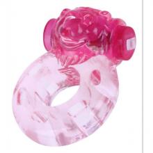 Эрекционное виброкольцо «Медвежонок» от компании White Label, цвет розовый, 47216-MM, из материала ПВХ, диаметр 1.5 см.