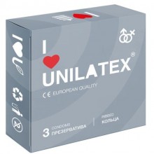 Презервативы латексные с ребрами «Unilatex Ribbed», упаковка 3 шт., длина 19 см., со скидкой