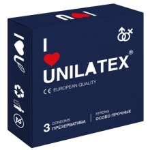 Ультрапрочные презервативы Unilatex «Extra Strong», упаквока 3 шт., длина 19 см., со скидкой