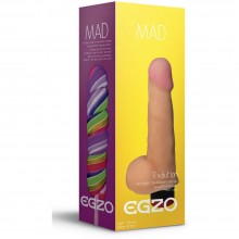 Реалистичный мультискоростной вагинальный вибратор «Mad Lollipop» от компании Egzo, цвет телесный, V004, бренд EGZO , длина 17.6 см., со скидкой