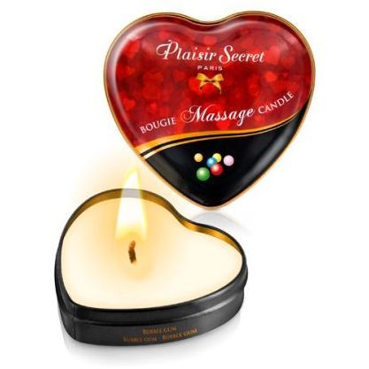 Массажная свеча с ароматом бубль-гума «Bougie Massage Candle» от компании Plaisir Secret, объем 35 мл, 826063, 35 мл., со скидкой