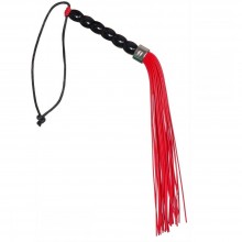Мини-плеть для эротических игр, цвет красный, Obsessive A715 whip, из материала силикон