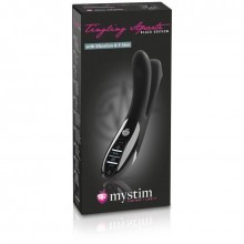 Двойной вагинальный электростимулятор «Tingling Apart», цвет черный, Mystim 46877, бренд Mystim GmbH, длина 25 см., со скидкой